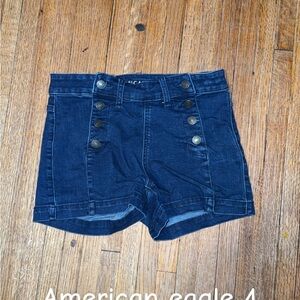 American Eagle Outfitters Women's Dark Blue Jean Shorts